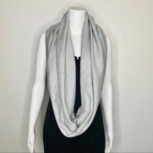 NEW Gray Cotton Infinity Scarf Circle Head Oversized American Wrap Warm Apparel
